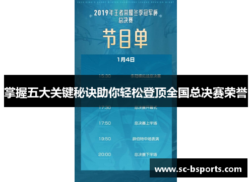 掌握五大关键秘诀助你轻松登顶全国总决赛荣誉 掌握五大关键秘诀助你轻松登顶全国总决赛荣誉