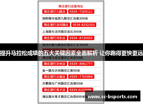 提升马拉松成绩的五大关键因素全面解析 让你跑得更快更远